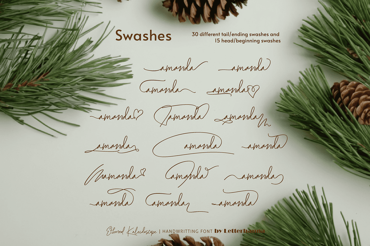 Ethereal Kaleidoscope Font, a Handwritten Font by Letterhanna Studio (Photo 9 of 9)
