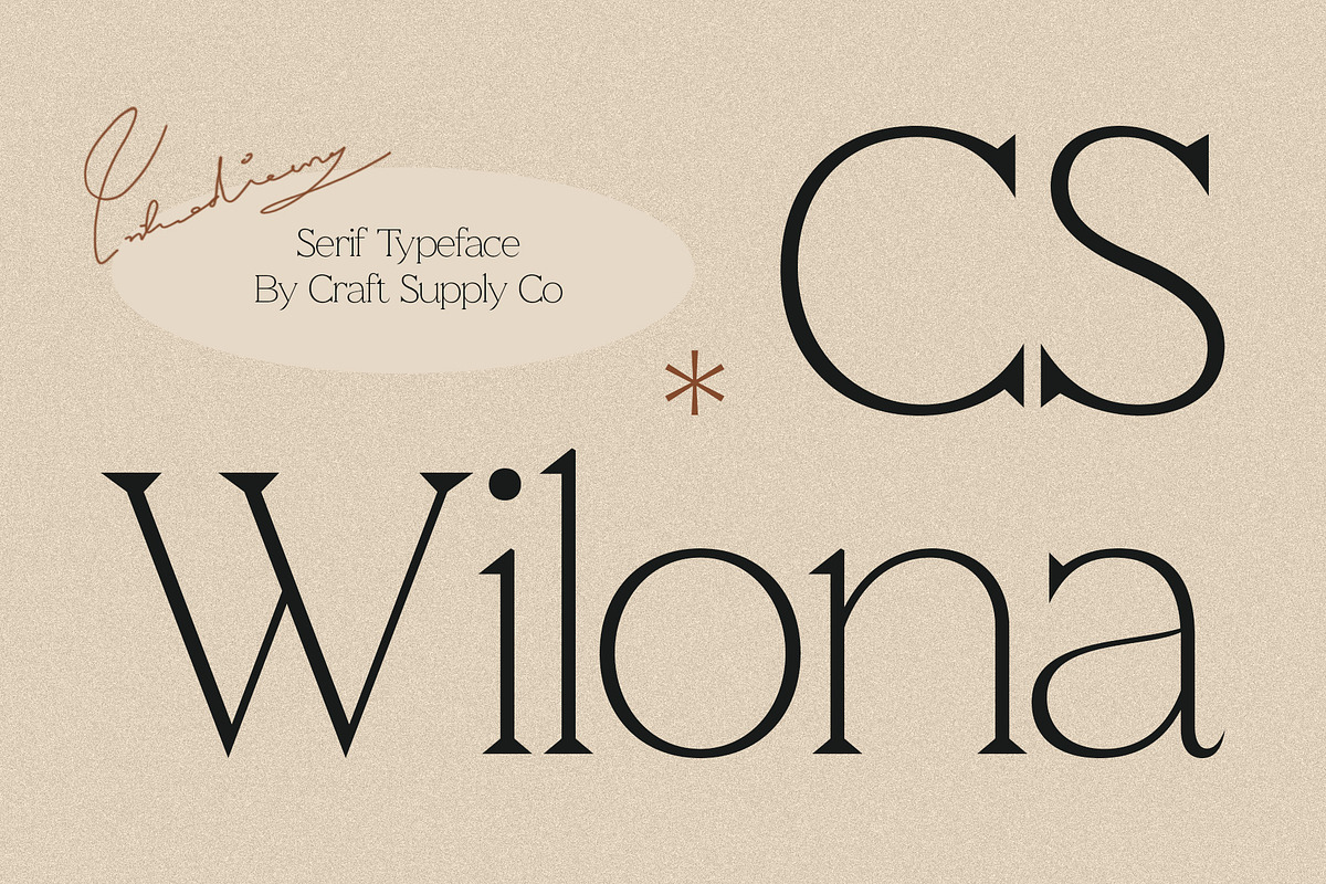 CS Wilona – Serif Typeface, a Serif Font by Craft Supply Co. (Photo 1 of 8)