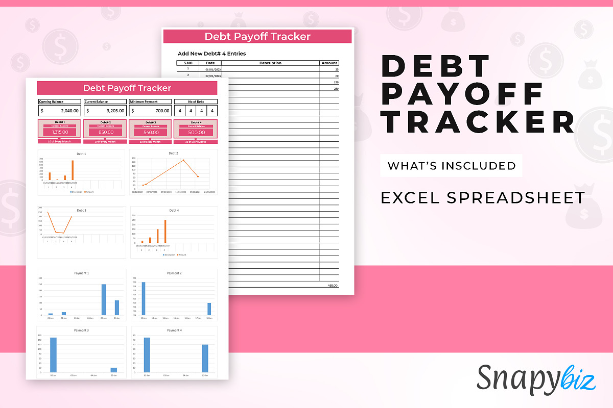 Debt Spreadsheet, a Templates & Theme by Snapybiz
