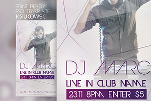 DJ Live In Club Flyer