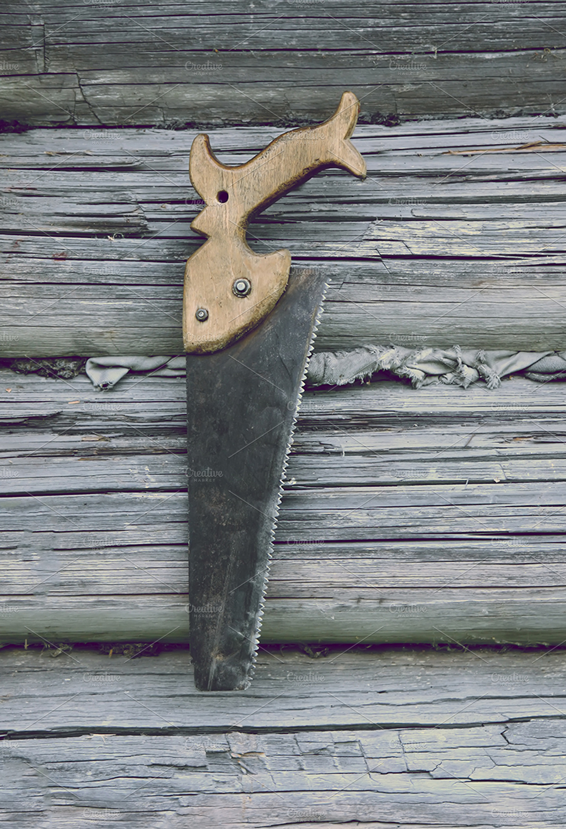 Old rustic carpenters hand saw, an Industrial Photo by pictures for you