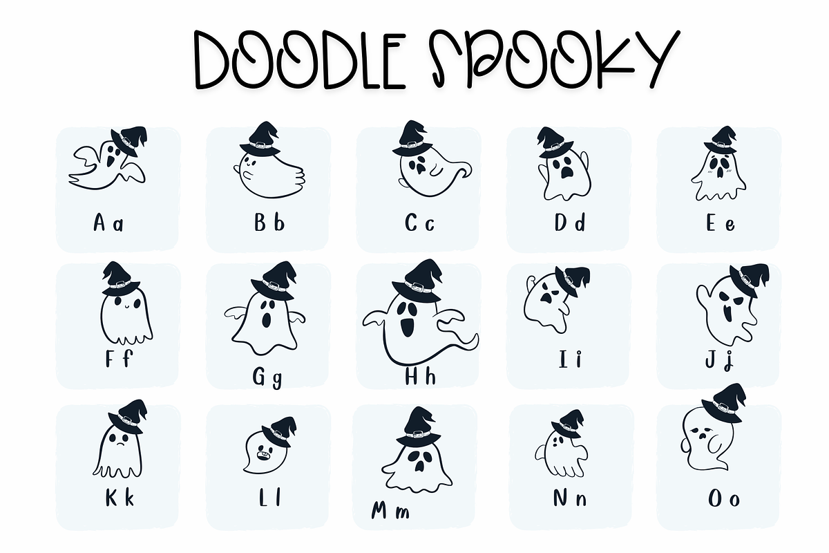 Doodle Spooky |Halloween Fonts preview 2