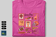 Preppy Football T Shirt Design, a Sport Illustration by Unique Design Team (Thumbnail 7 of 7)