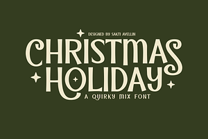 Christmas Holiday - Quirky Mix Font, a Sans Serif Font by SaktiAvellin