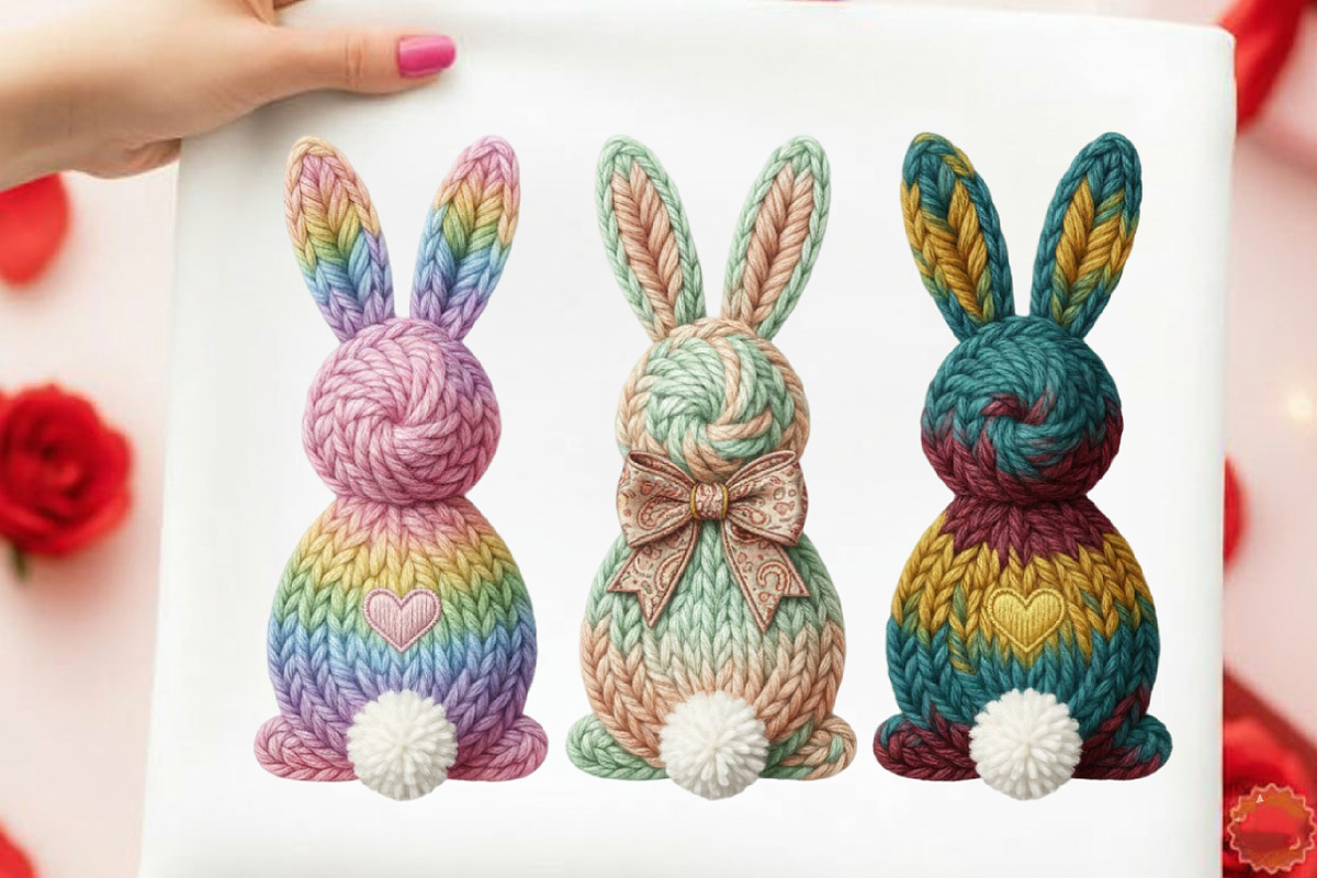 Happy Easter Bunny Png Faux Yarn Eas, an Illustration by designcity5 (Photo 4 of 9)