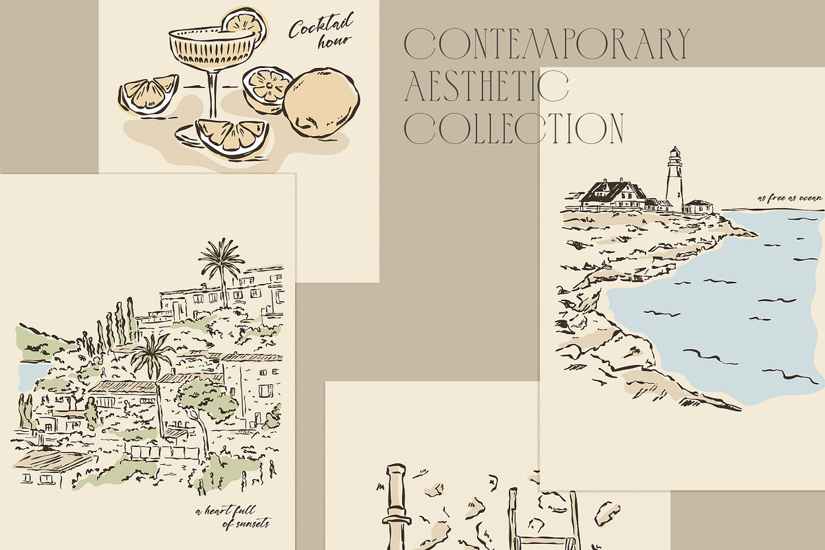 Mediterranean Vacation Print Posters, an Object Graphic by DesignThatMatters (Photo 4 of 13)