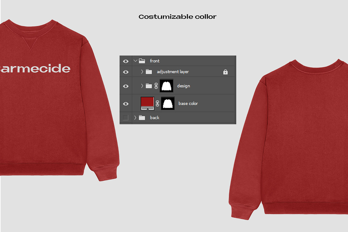 SWEATSHIRT MOCKUP, a Shirt Mockup by Barmecide Mockup Studio (Photo 3 of 3)