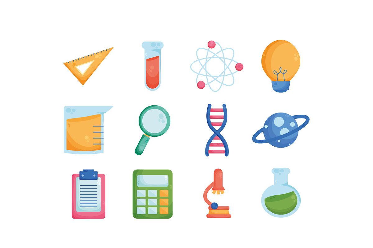 Science Elements Illustration Set