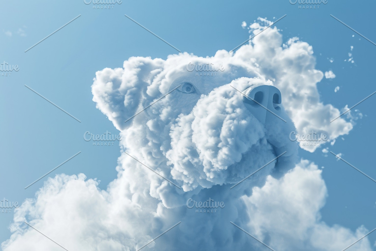90 Clouds animals against a blue sky, an Animal Illustration by Handmadefont (Photo 50 of 64)