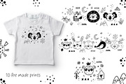 Scandinavian Monochrome Cute Animals, a Background Graphic by Irene_Boiko_ART (Thumbnail 3 of 8)