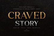 Craved Story - Engraved & Solid Seri, a Serif Font by Java pep (Thumbnail 1 of 11)