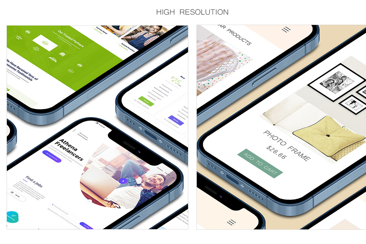 ALL 3D iPHONE MOCK-UP BUNDLE VOL-4, an iPhone Mockup by Graphicsworld125 (Photo 9 of 21)