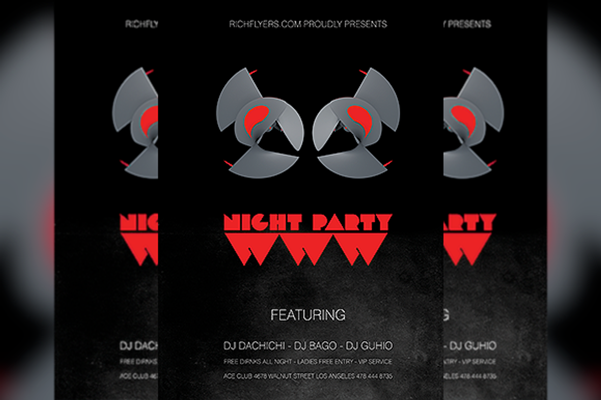 WWW Night Party Flyer, a Flyer Template by BAUXERdesigns