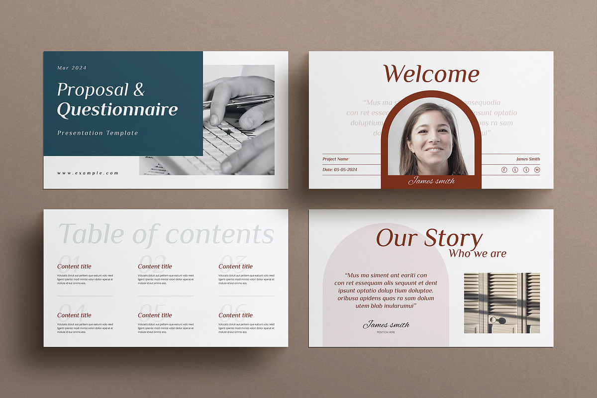 Proposal & Questionnaire Template, a Presentation Template by ...
