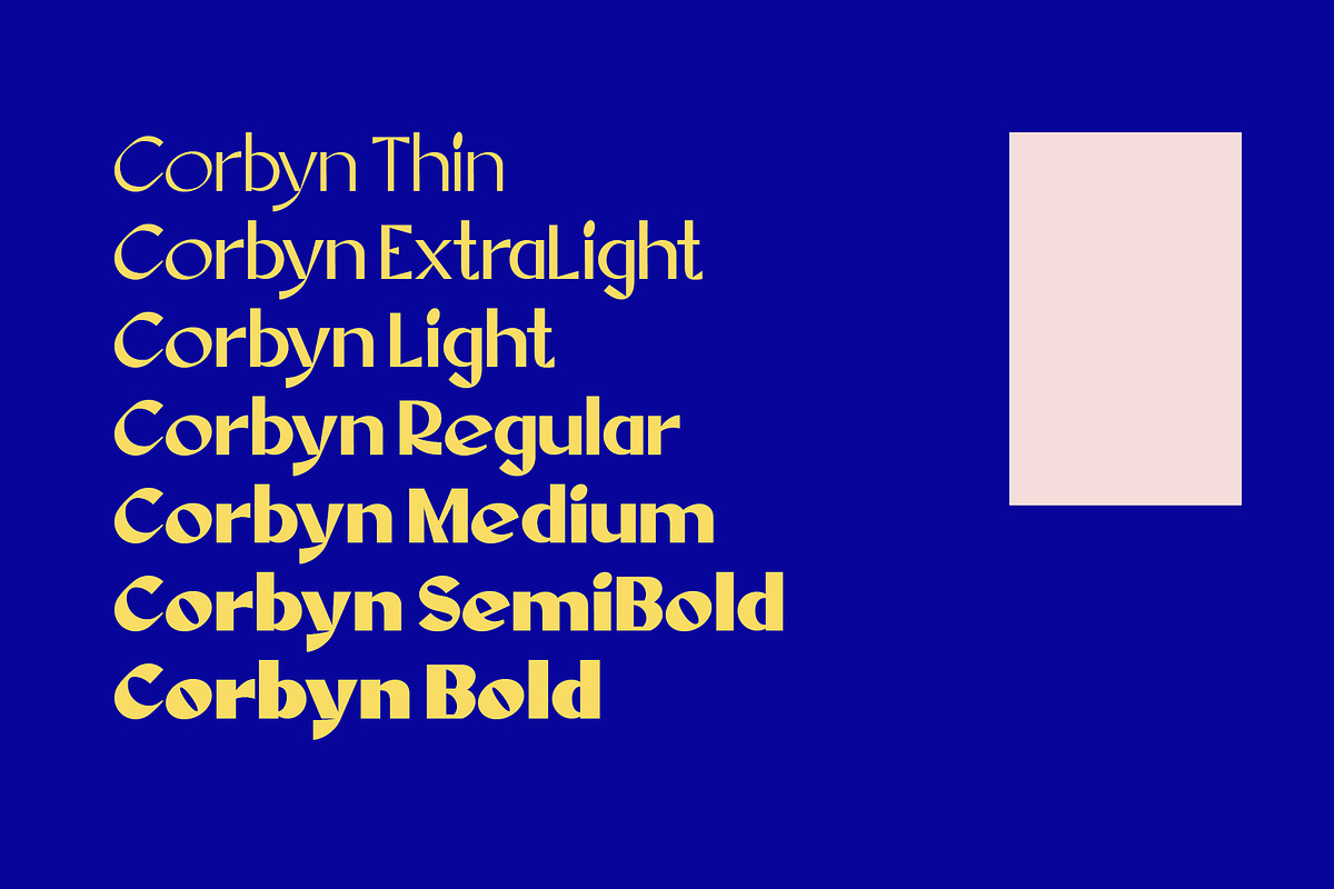 Corbyn Sans preview 3