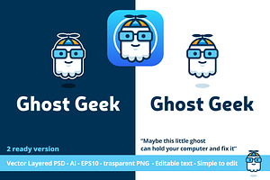 Ghost Geek Logo Template