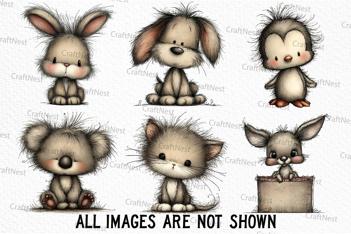 Baby Animal Clipart Bundle, an Illustration by Craft Nest (Photo 5 of 6)