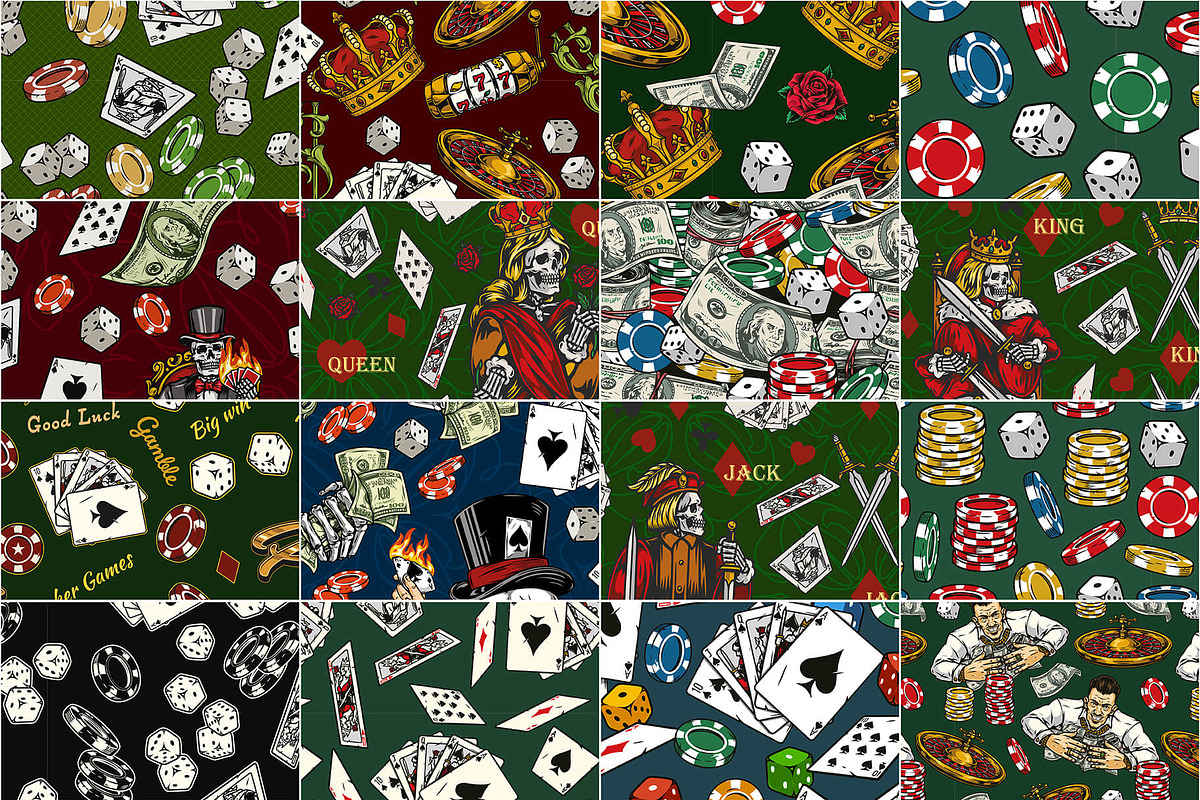 50 Gambling patterns, a Pattern Graphic by DGIM studio (Photo 2 of 6)