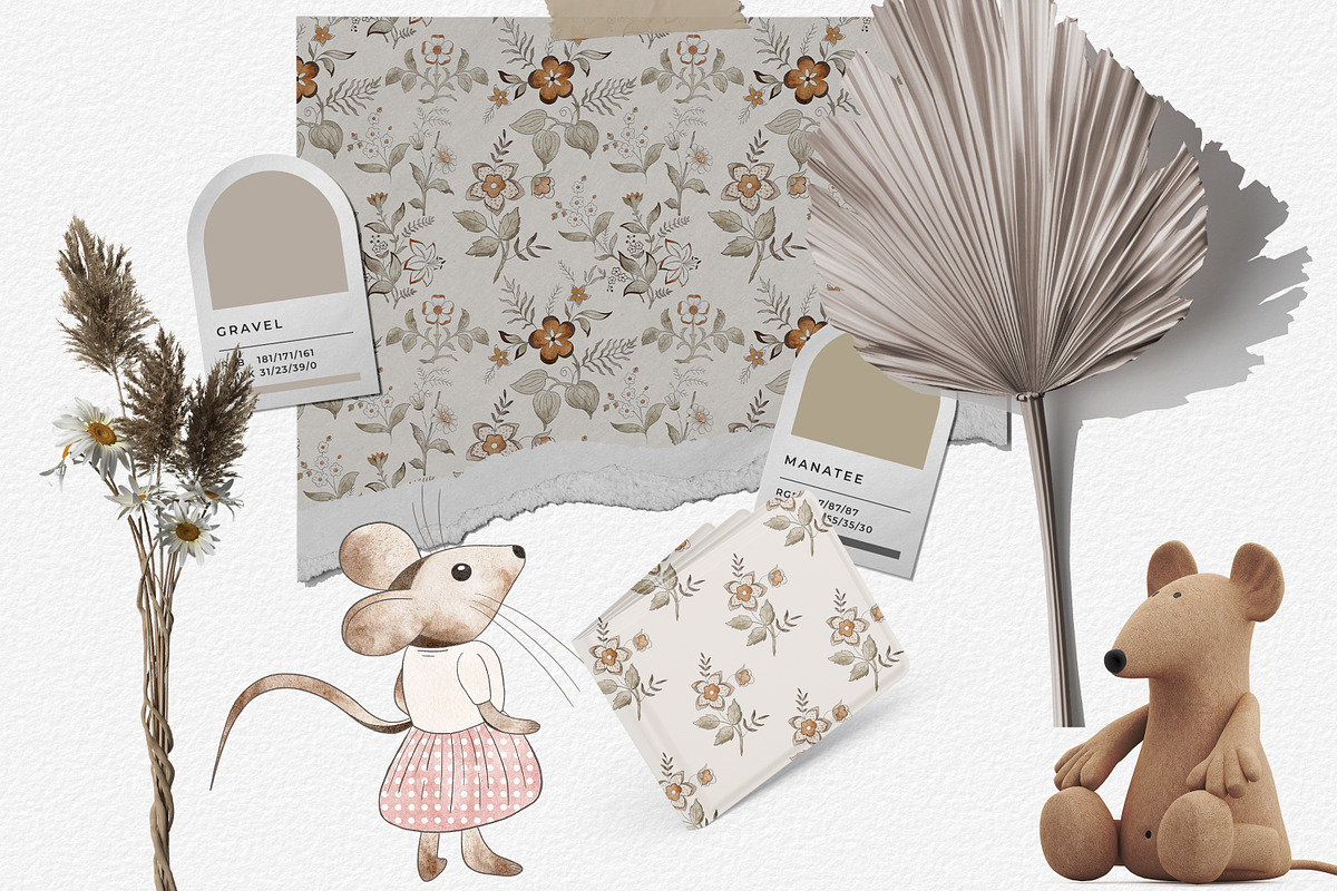 Watercolor Spring Cleaning Mice, an Animal Illustration by Pati Paints (Photo 9 of 13)