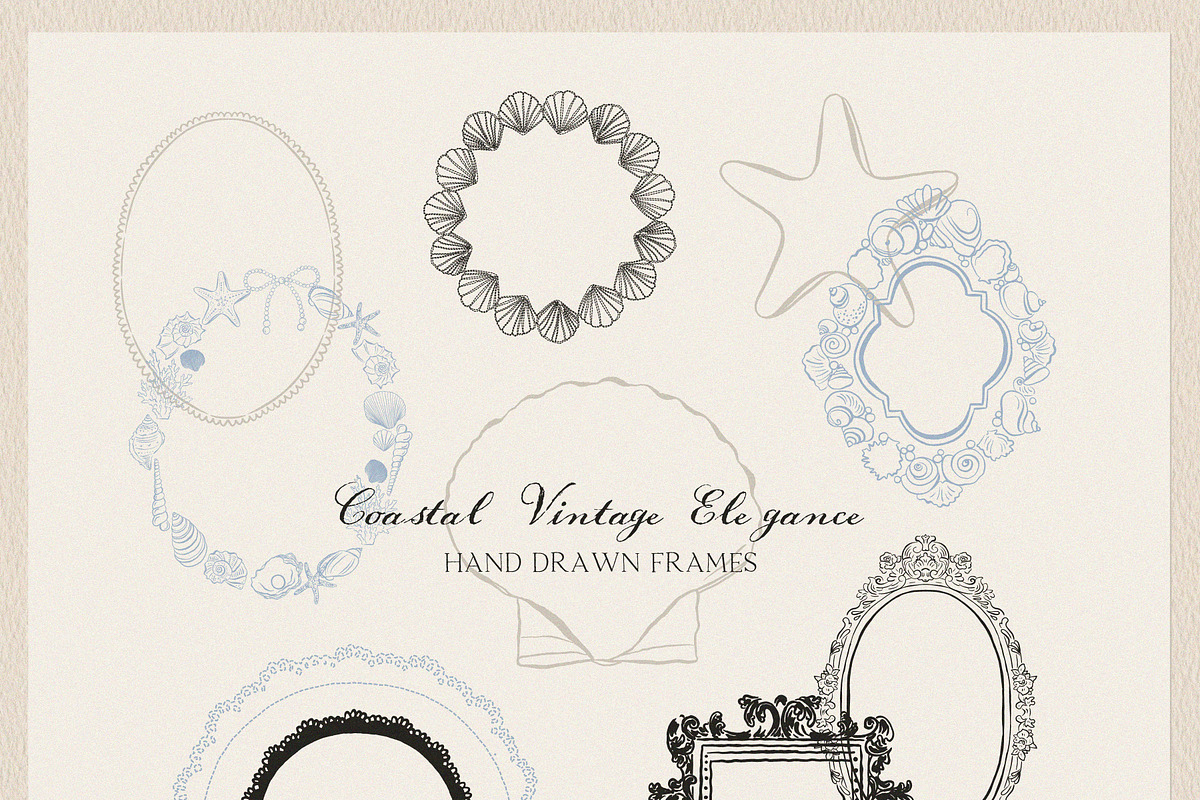 Coastal Vintage Elegance line art, an Object Graphic by lokko studio (Photo 8 of 11)