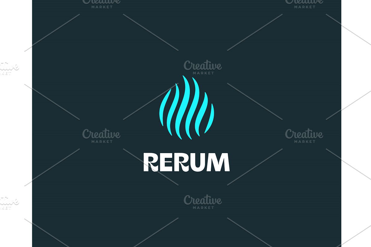 Abstract water drop logo from, an Illustration by Bureau