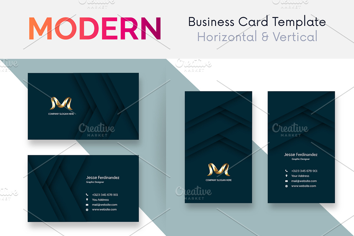 Modern Business Card Template V:147, a Business Card Template by M6 Gallery