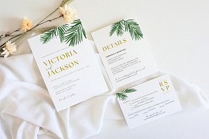 Tropical Wedding Invitation Template