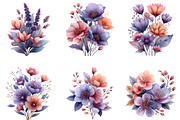 Whimsical Lavender Pink Flowers PNG, an Illustration by CraftArtStudio (Thumbnail 6 of 6)