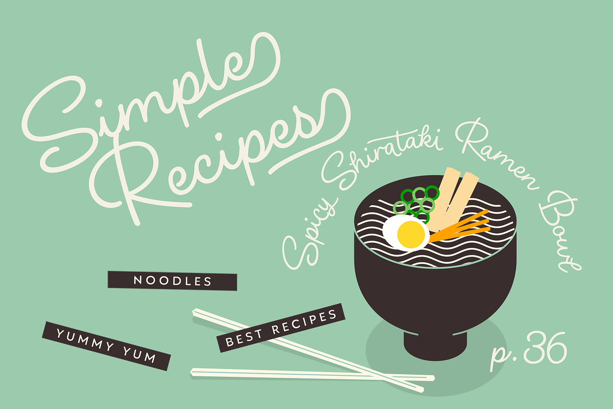 Shirataki Script Font preview 2