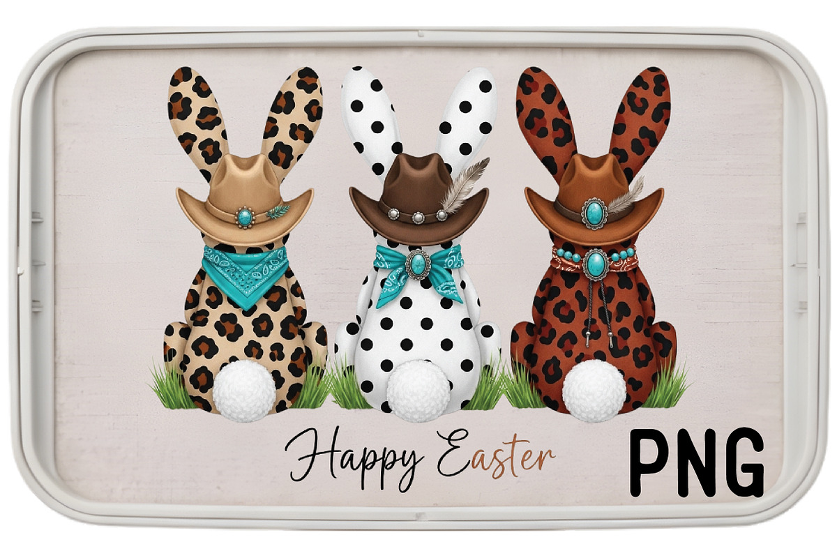 Western Easter Bunny PNG, an Illustration by Black Bird Studio (Photo 2 of 3)