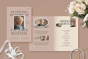 Modern Minimalist Funeral Program