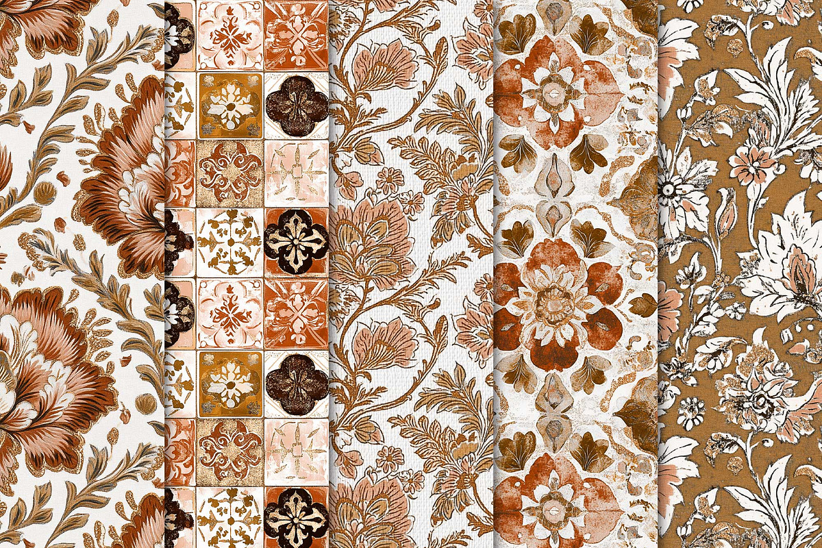 Earthy Tones Digital Paper Pack, a Pattern Graphic by Maishop (Photo 2 of 4)