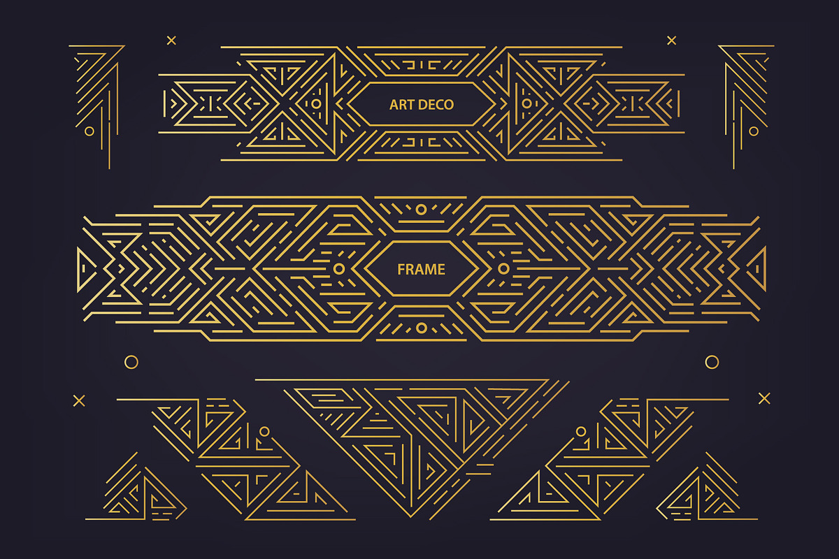 Art Deco Geometric Design Elements, a Pattern Graphic by Marylia (Photo 12 of 13)