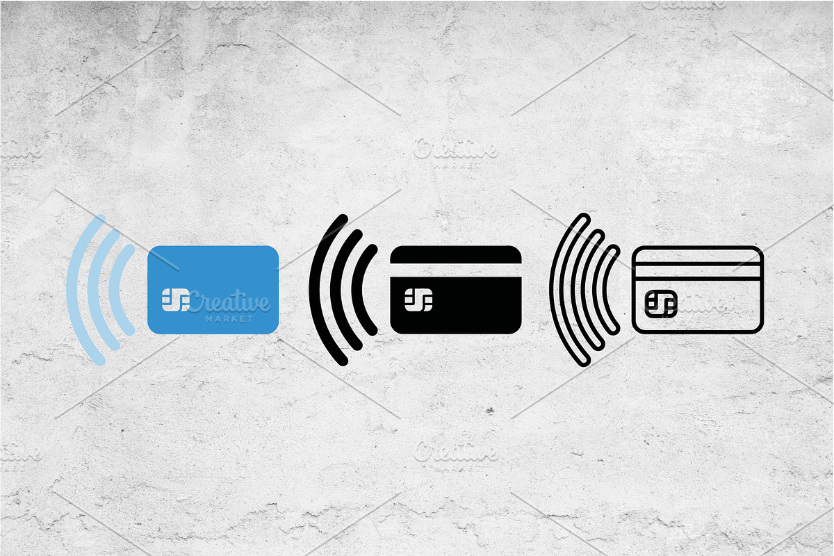 Contactless Payment Icons, an Outline Icon by Artonix (Photo 2 of 2)