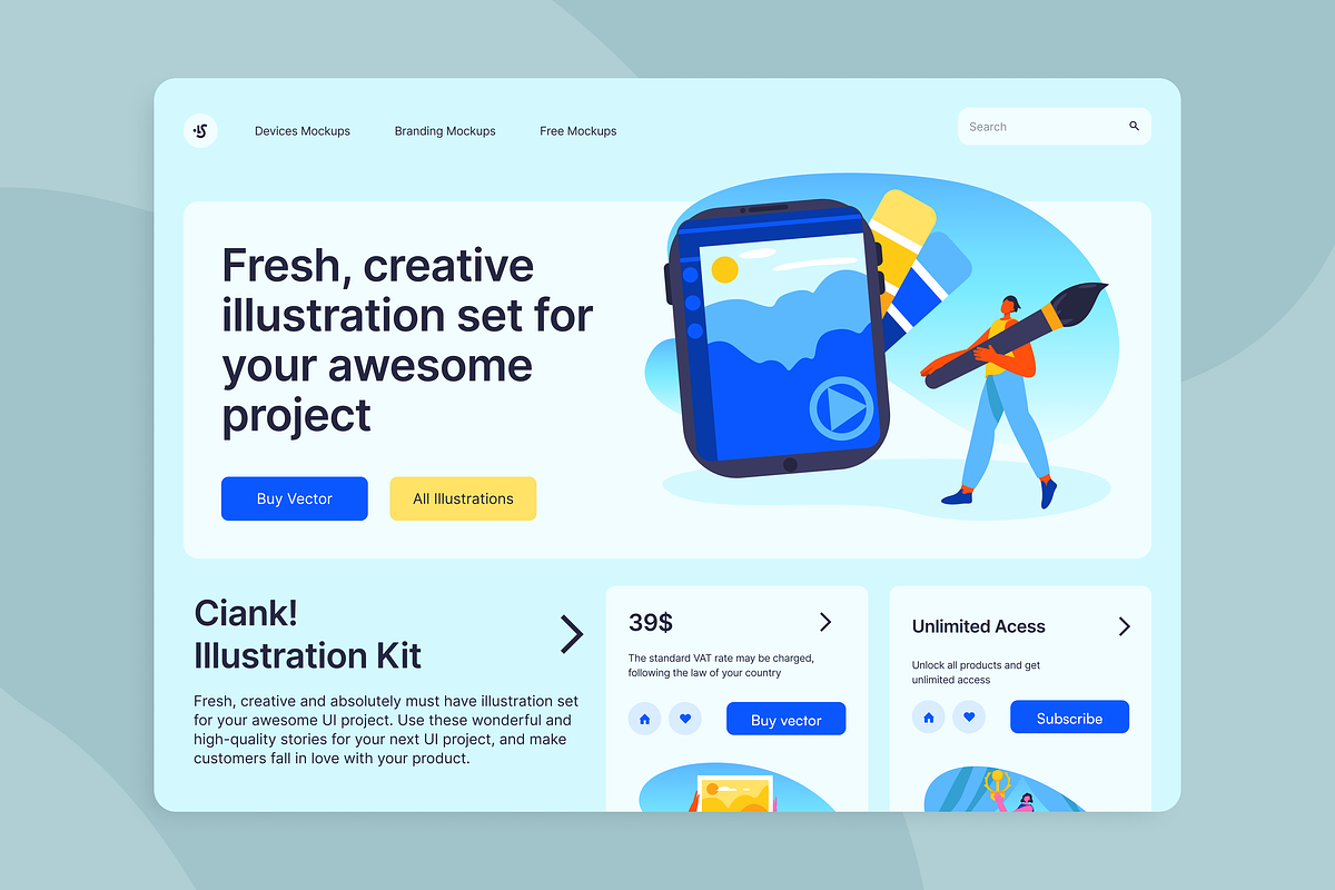 Ciank! Illustration Kit, a Templates & Theme by ls-illustrations (Photo 2 of 6)