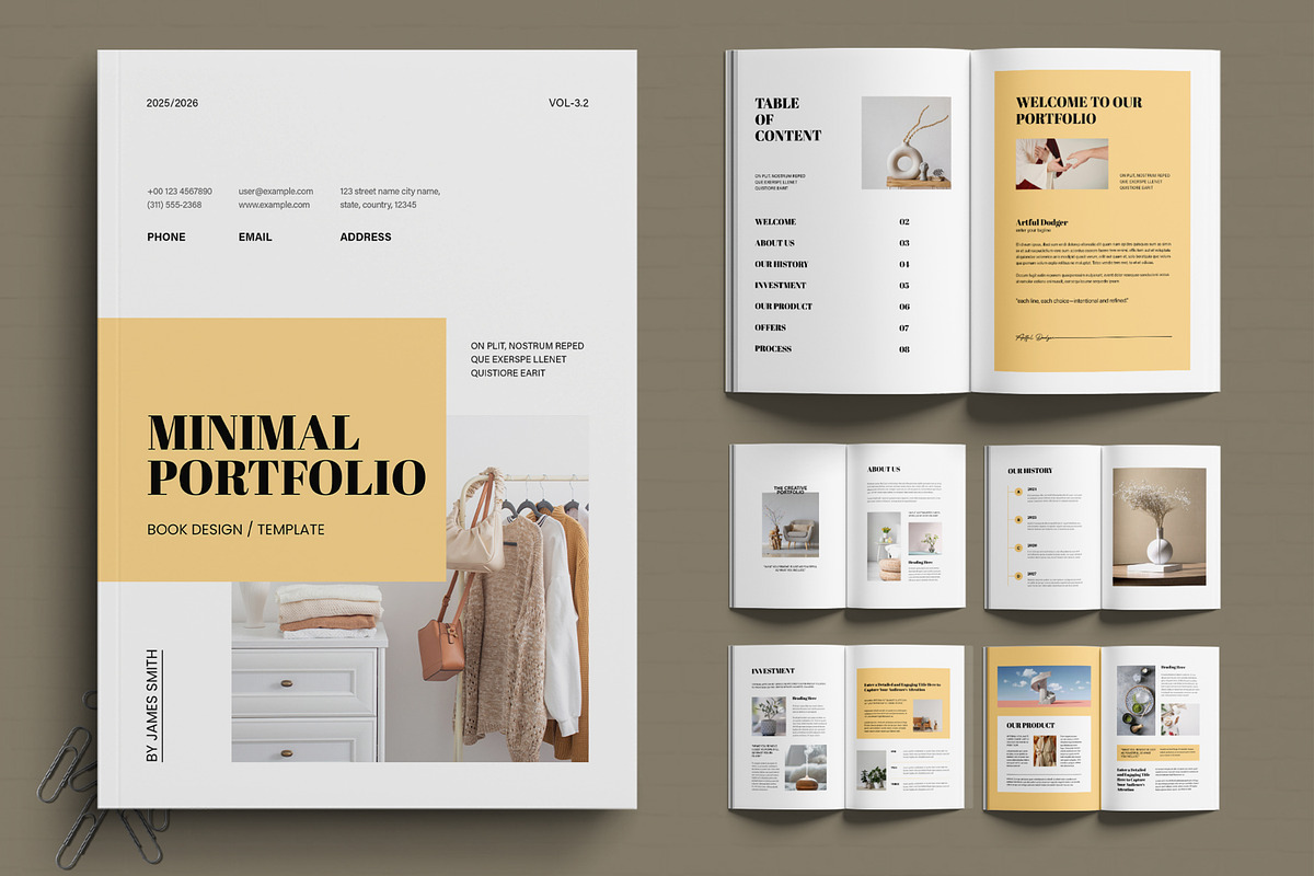 Modern Minimal Portfolio Booklet, a Brochure Template by MightyDesign (Photo 1 of 6)