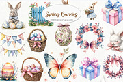 Easter Clipart Spring Bunnies, an Illustration by Watercolor design (Thumbnail 8 of 8)