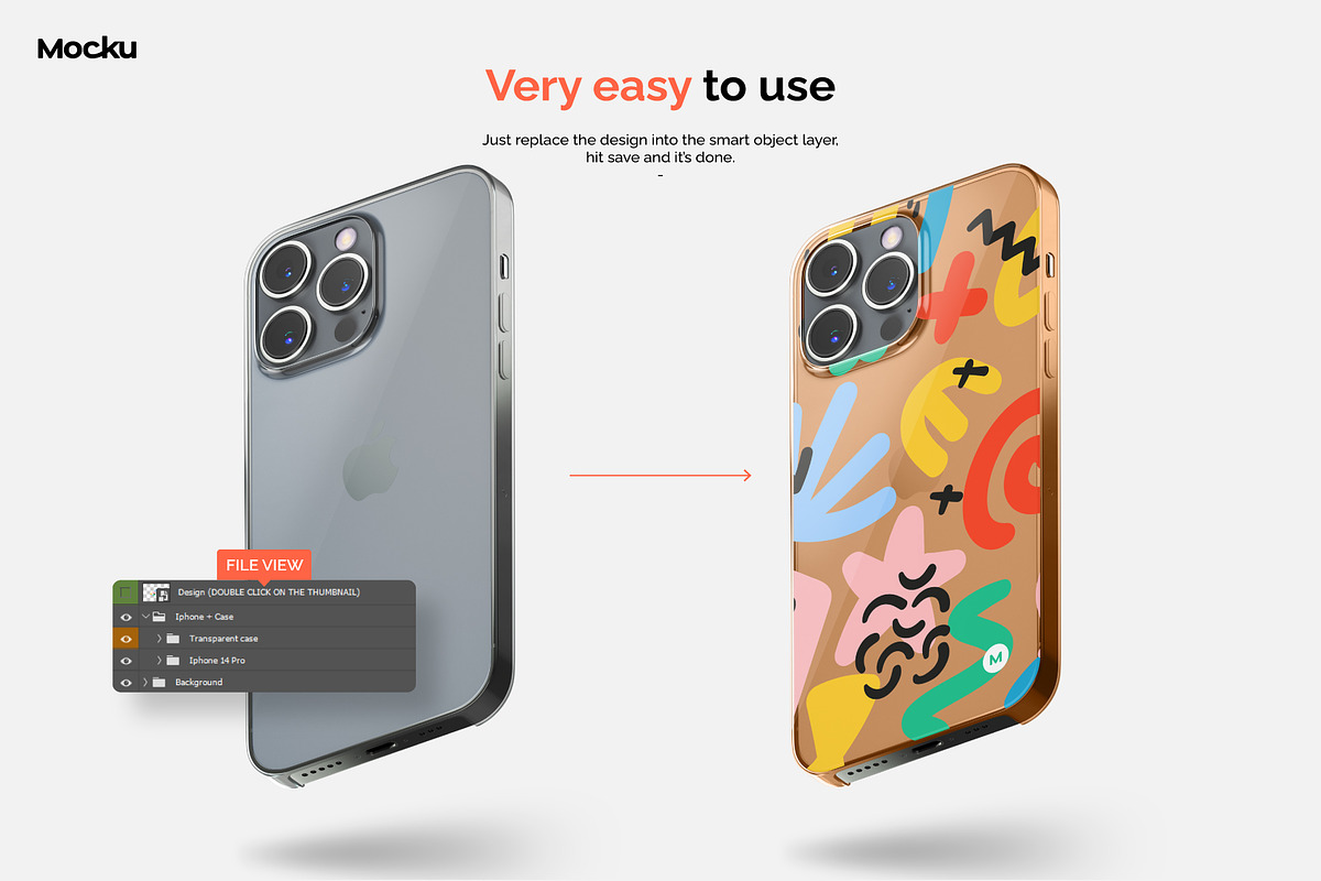 Iphone 14 Pro - Transparent Cases, an iPhone Mockup by Mocku (Photo 4 of 16)