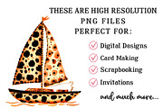 Leopard Coastal Summer Clipart PNG, an Illustration by OK Design (Thumbnail 5 of 6)