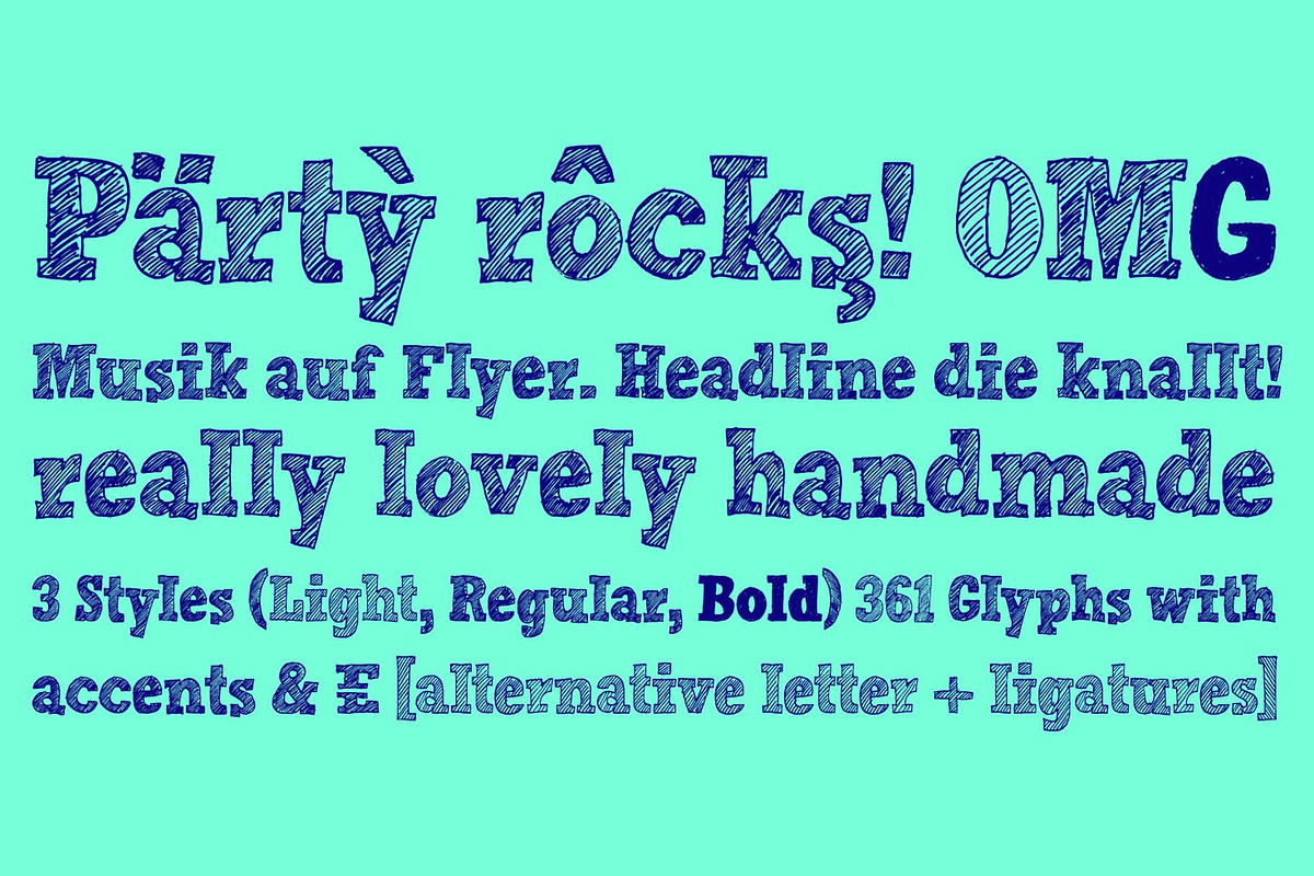 FONT Handmade Scribble Sketch Rock, a Slab Serif Font by Typo Graphic Design (Photo 2 of 4)
