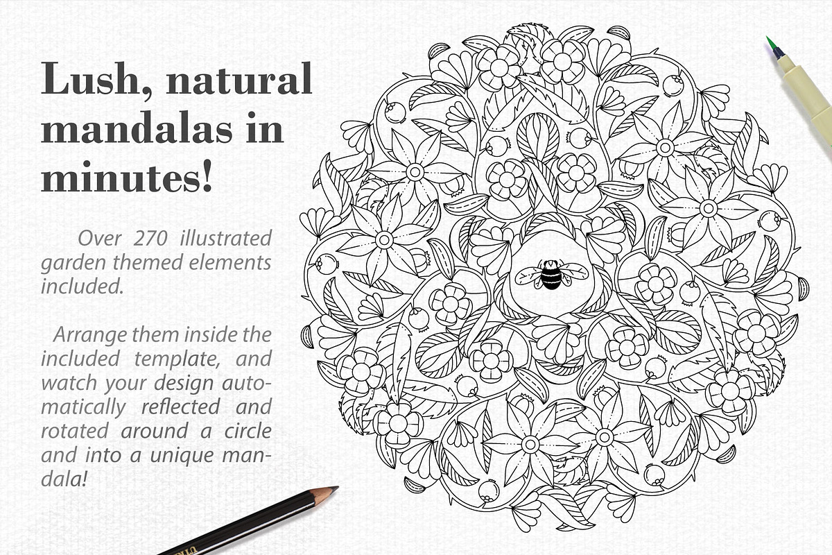 Coloring Book Pro - Garden Edition, a Plug-in Add-On by Drifter Studio (Photo 2 of 6)