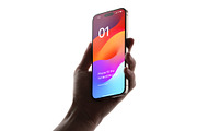 Phone 15 Pro Mockup in Hand, an iPhone Mockup by Asylab (Thumbnail 1 of 4)