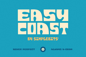 Easy Coast — Wood block font, a Sans Serif Font by SimpleBits®