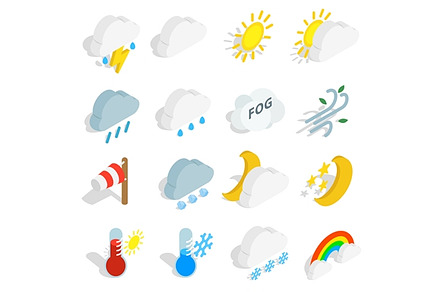 Weather icons set, an Icon by Ylivdesign