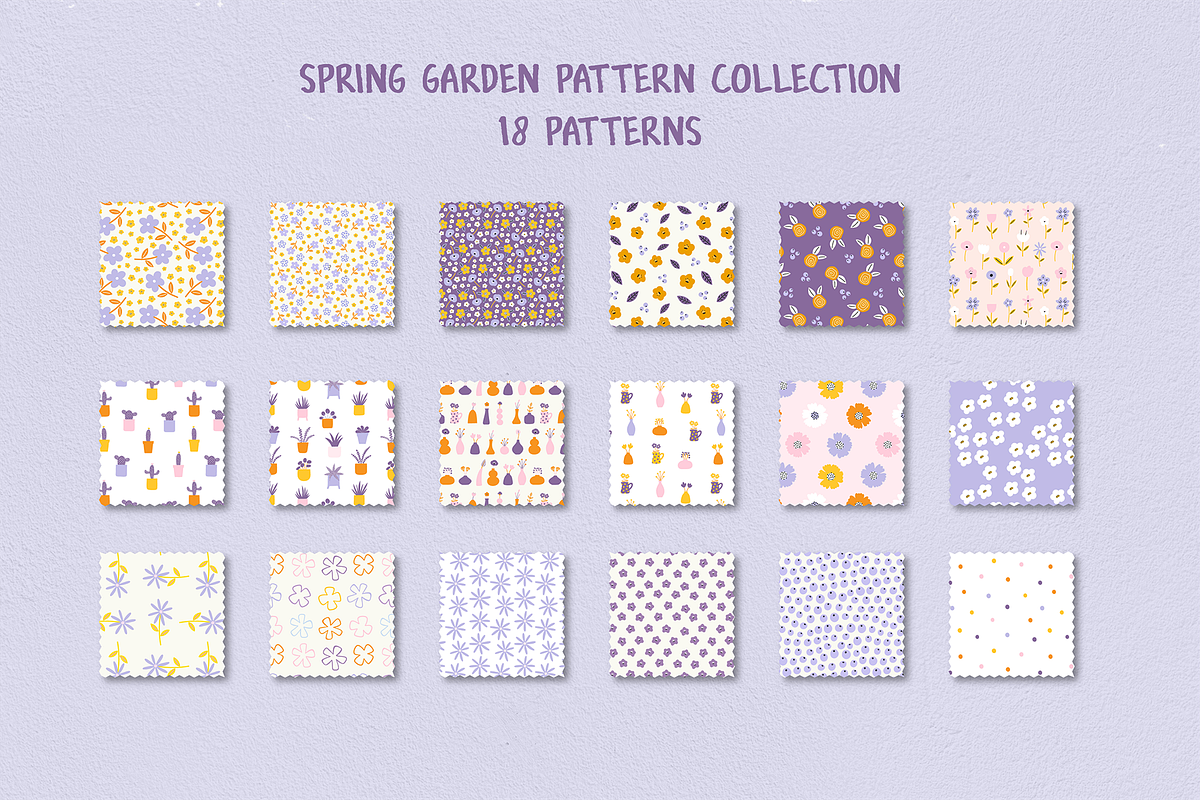 Spring Garden - Patterns and Clipart, an Illustration by Nova Studio (Photo 2 of 12)