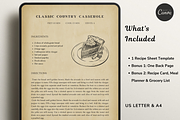 Vintage Recipe Template Canva, a Templates & Theme by OrganizationOasisRo (Thumbnail 2 of 10)