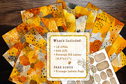 Warm Autumn Abstract Brush Scrapbook, a Background Graphic by V Design Creator (Thumbnail 7 of 11)