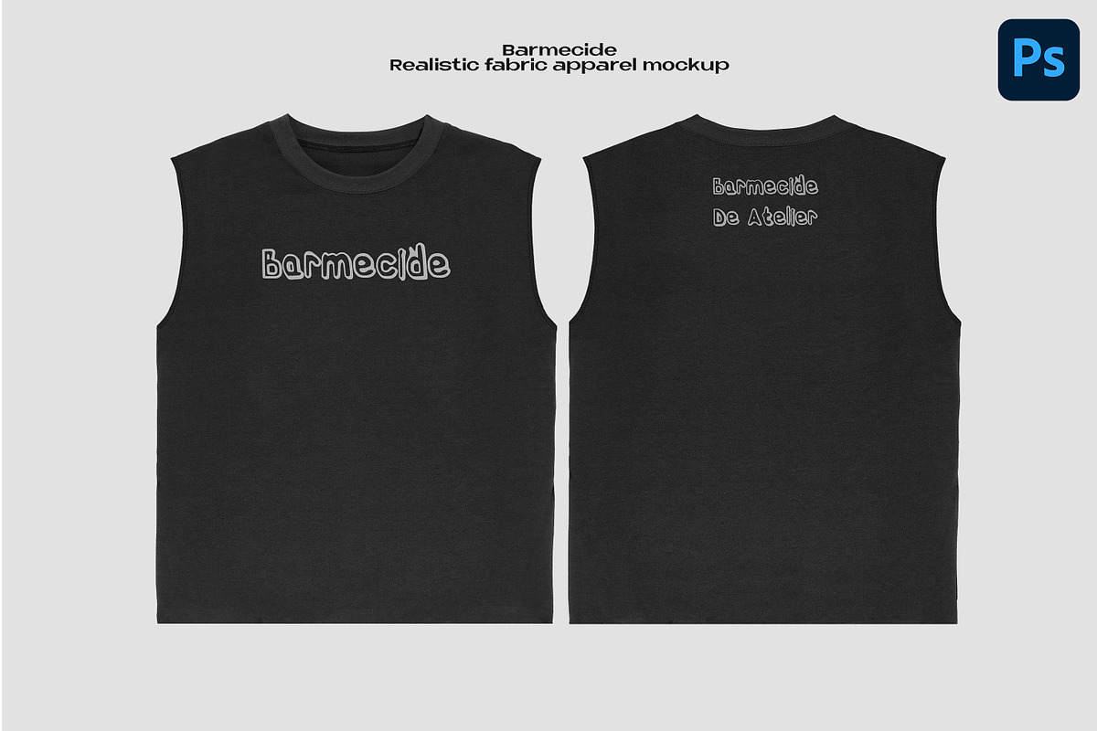 Muscle tee mockup, a Shirt Mockup by Barmecide Mockup Studio (Photo 1 of 3)