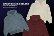 Vintage Oversized Retro Hoodie Mock, a Hoody Mockup by DESIGN SHTUFF (Thumbnail 3 of 5)