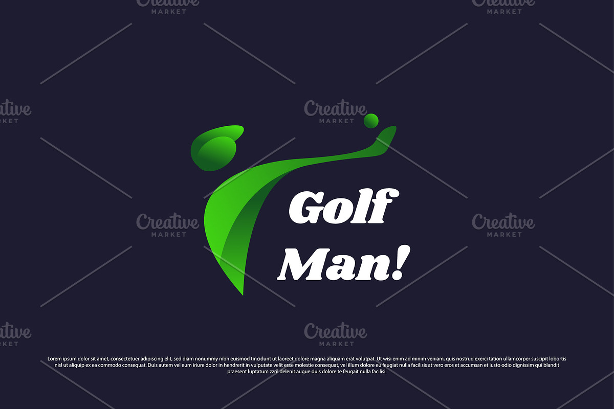 Golf Player Logo Design Illustration, a Branding & Logo Template by Morvana Crew
